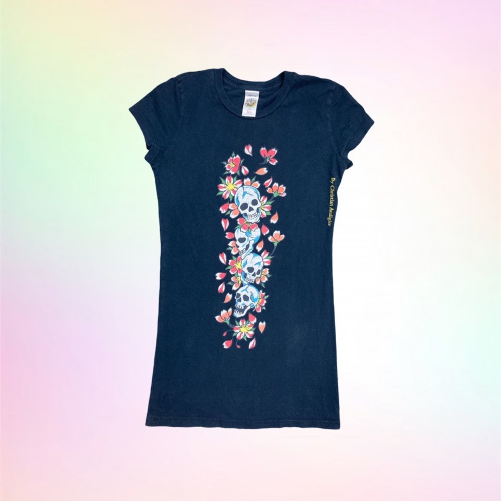 Rare vintage skull tee by Ed Hardy in the 90s